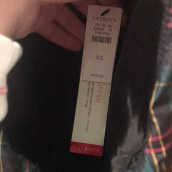 NWT Talbots Plaid Quilted Vest - Picture 4 of 4